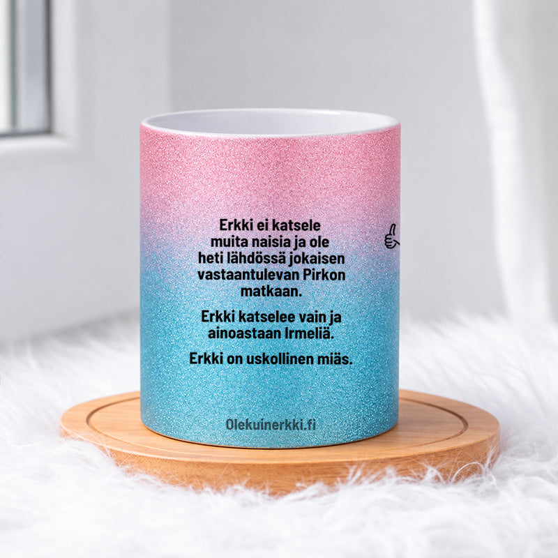 Erkki ei katsele muita naisia 0030 |  Glittermuki 330ml