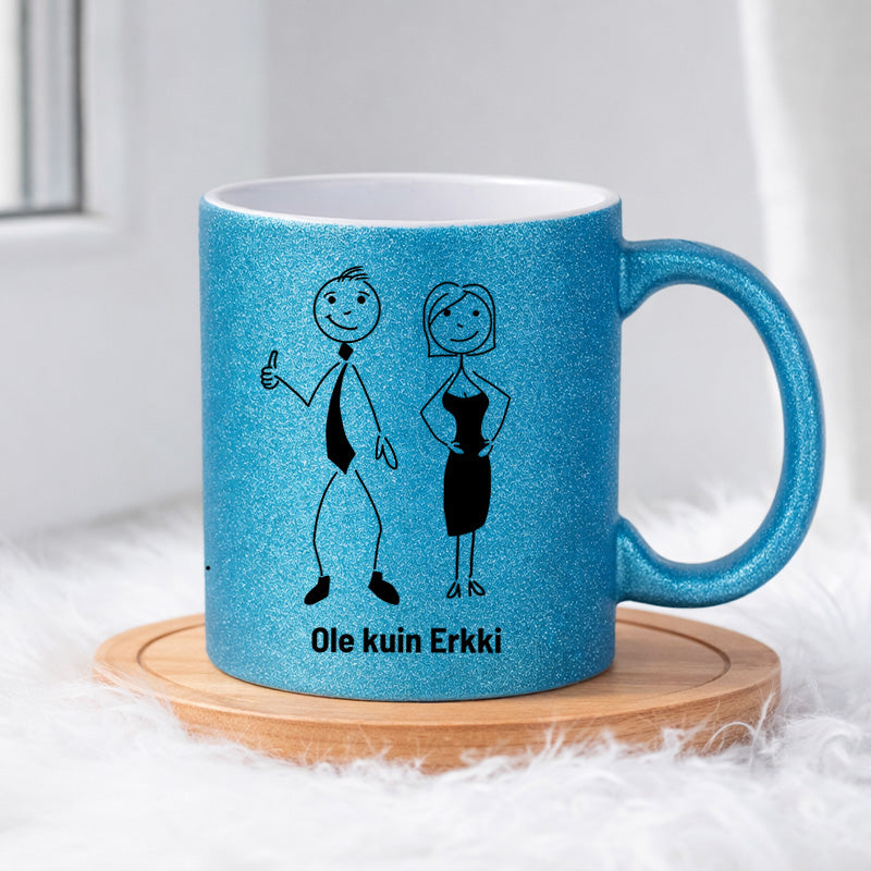 Erkki ei katsele muita naisia 0030 |  Glittermuki 330ml