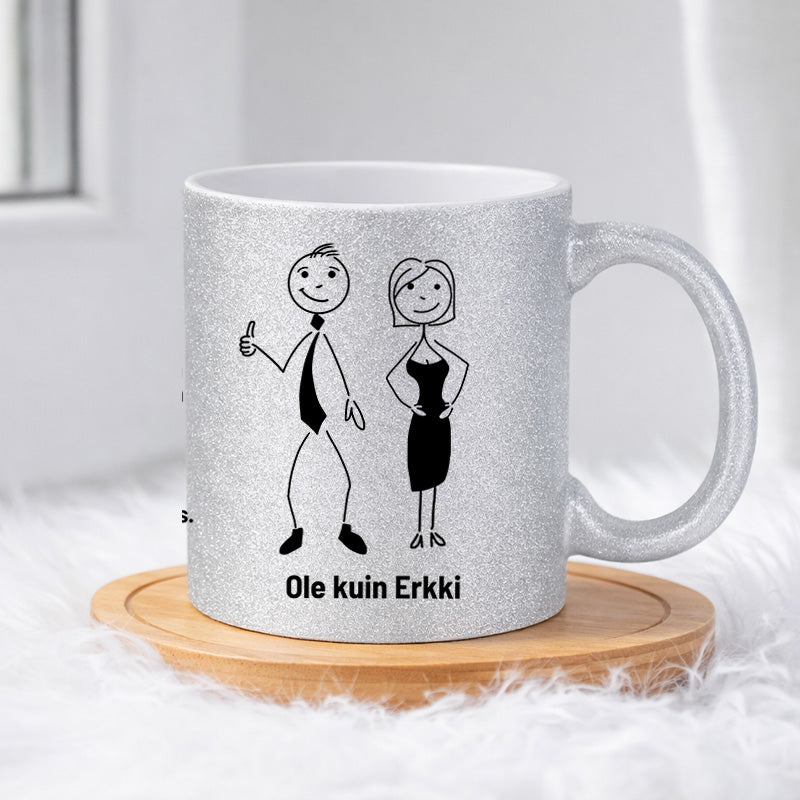 Erkki ei katsele muita naisia 0030 |  Glittermuki 330ml