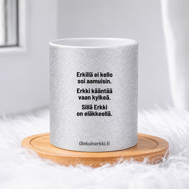 Erkki ja eläke 0051 |  Glittermuki 330ml
