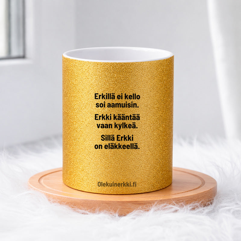 Erkki ja eläke 0051 |  Glittermuki 330ml