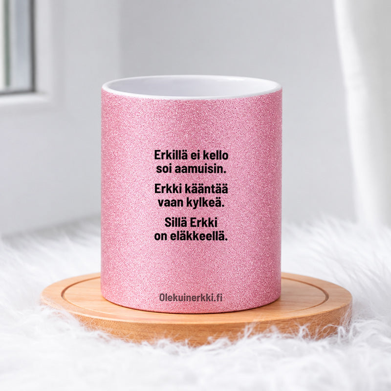 Erkki ja eläke 0051 |  Glittermuki 330ml