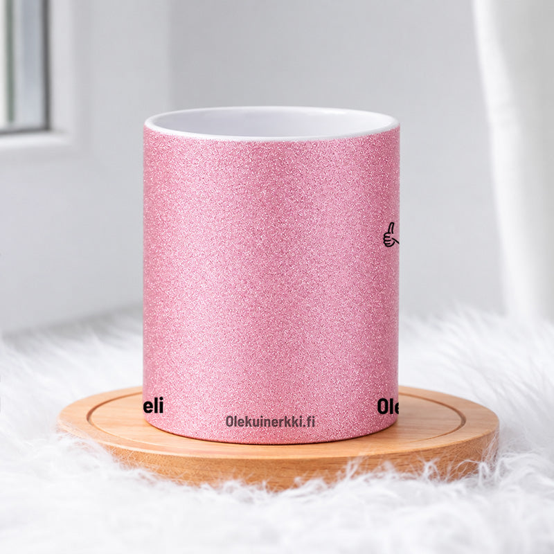 Ole kuin Erkki ja Irmeli 0018 |  Glittermuki 330ml