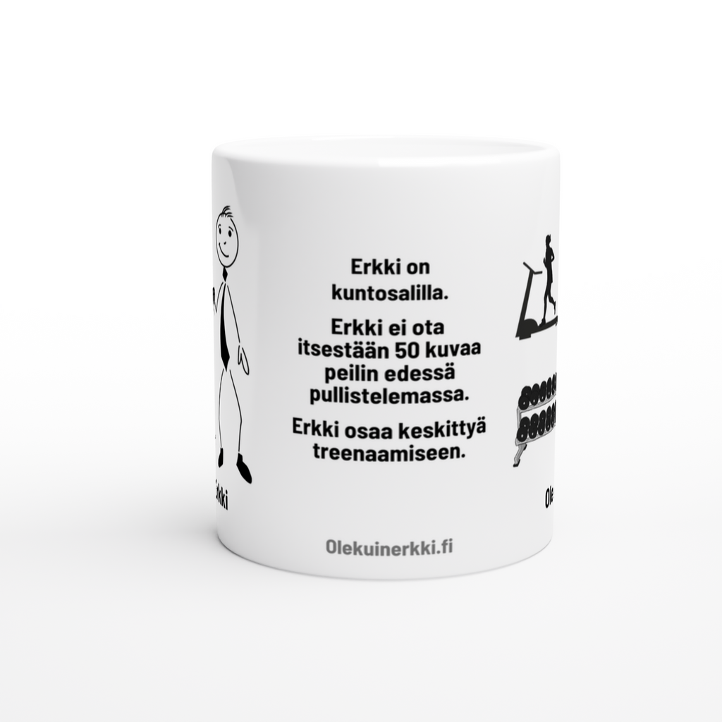 Erkki on kuntosalilla 0031 | Kahvikuppi 330ml