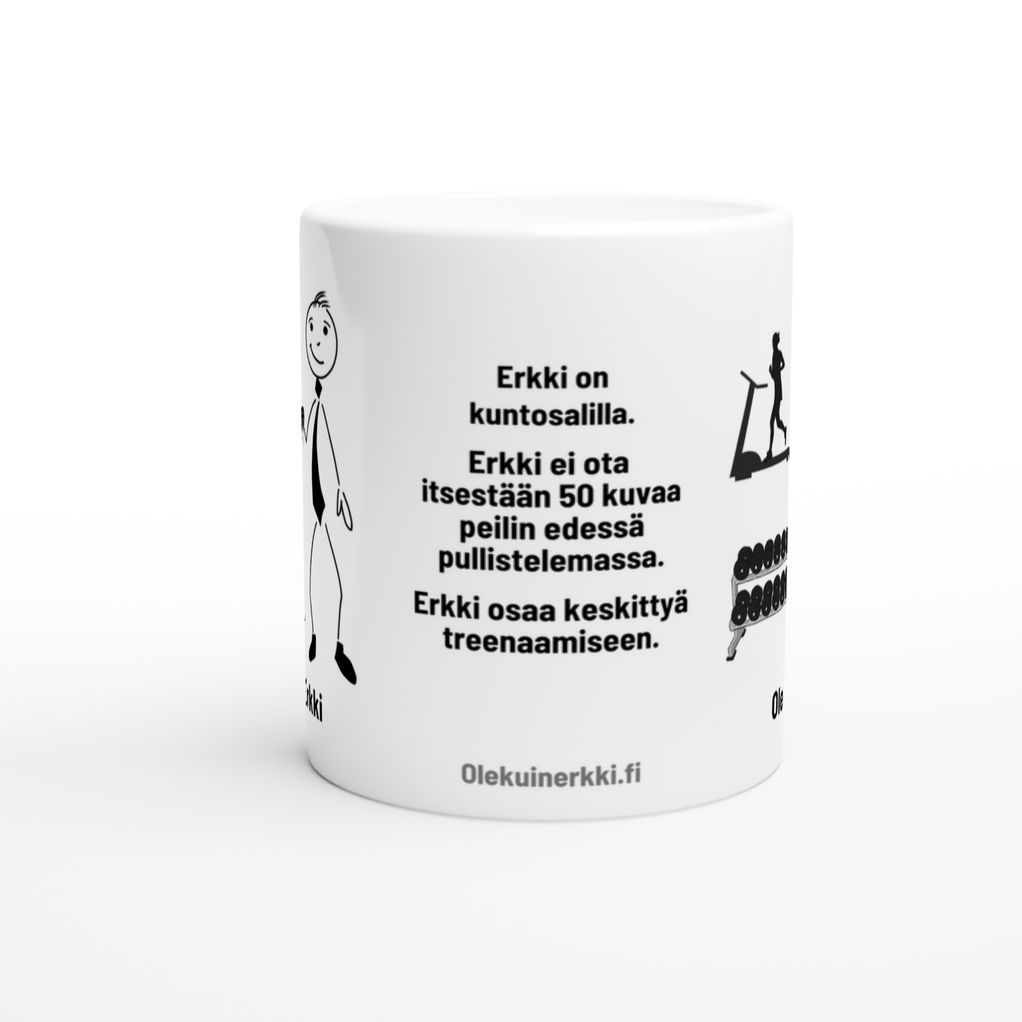 Erkki on kuntosalilla 0031 | Kahvikuppi 330ml