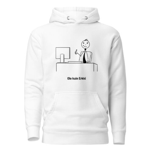 Erkki tietokoneella | Huppari